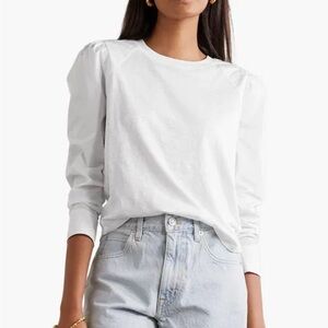 Veronica Beard Mosley Pima Cotton-Jersey And Poplin Top